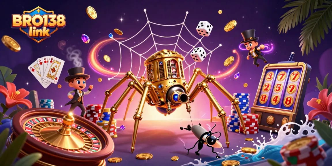 Experience the excitement of BRO138 link while enjoying captivating slot action amidst a vibrant casino atmosphere.