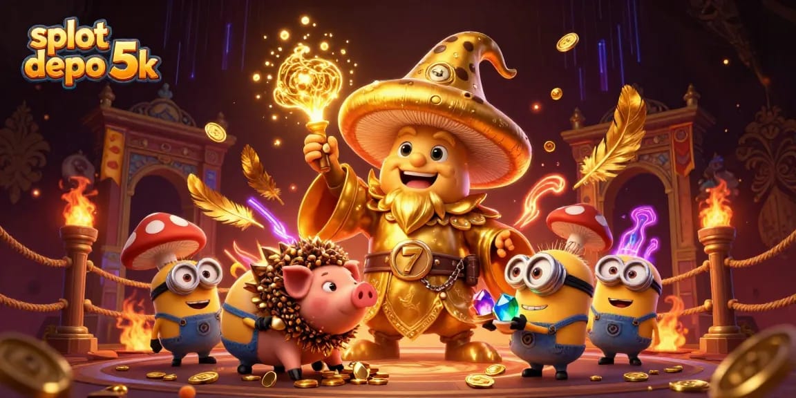 Experience the excitement of slot depo 5k through enchanting graphics featuring magical characters and treasures.