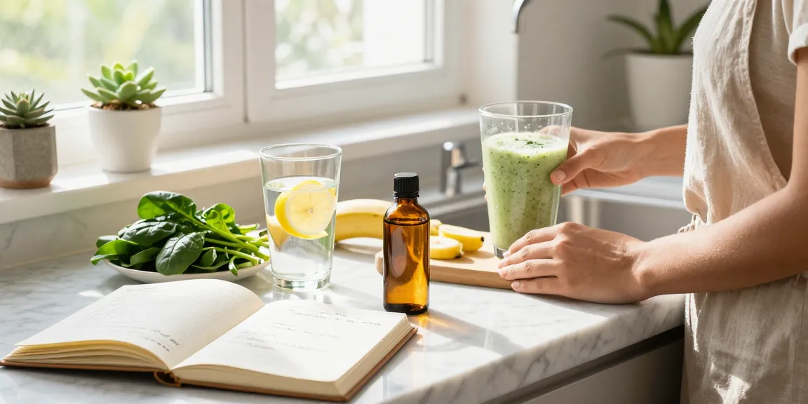 uk edibles with premium CBD oil in a wellness kitchen setup, featuring fresh ingredients and natural light.