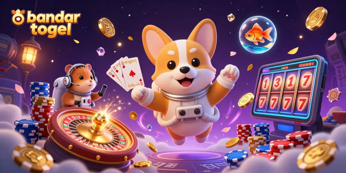 Experience bandar togel in a captivating cosmic casino scene with vibrant characters and action.