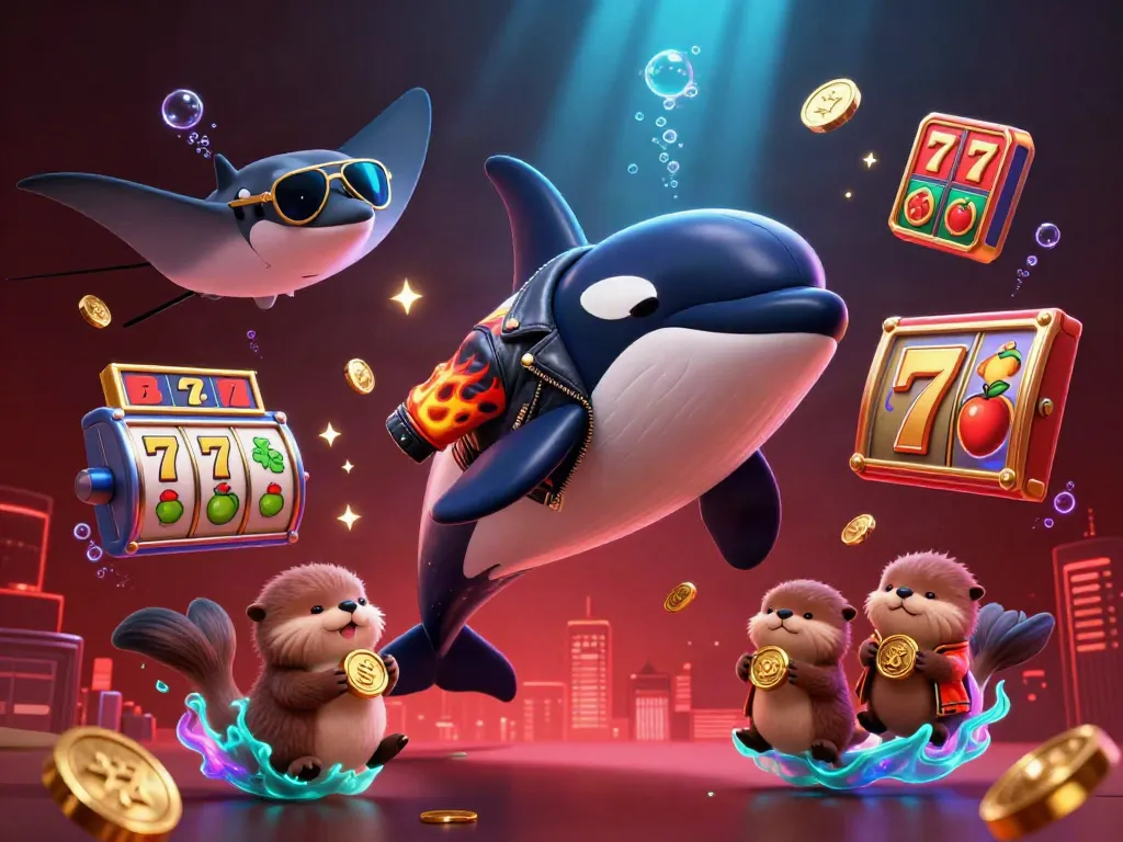 Experience the excitement of a casino with vibrant characters and dynamic symbols in a thrilling underwater scene.
