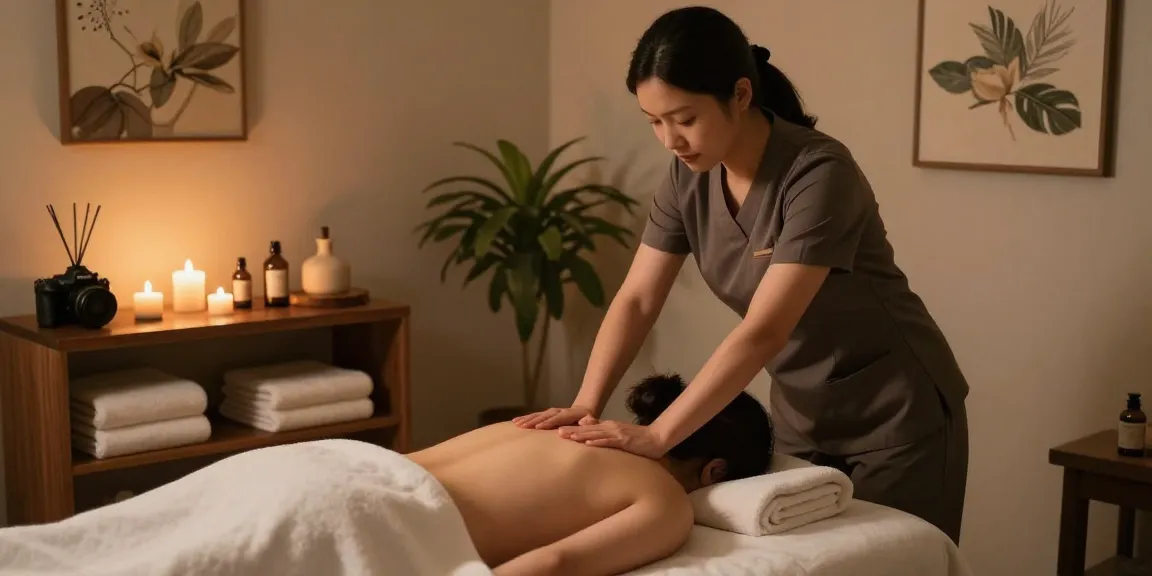 Swedish massage session showcasing the tranquil environment and professional therapist, offering a rejuvenating and relaxing experience.