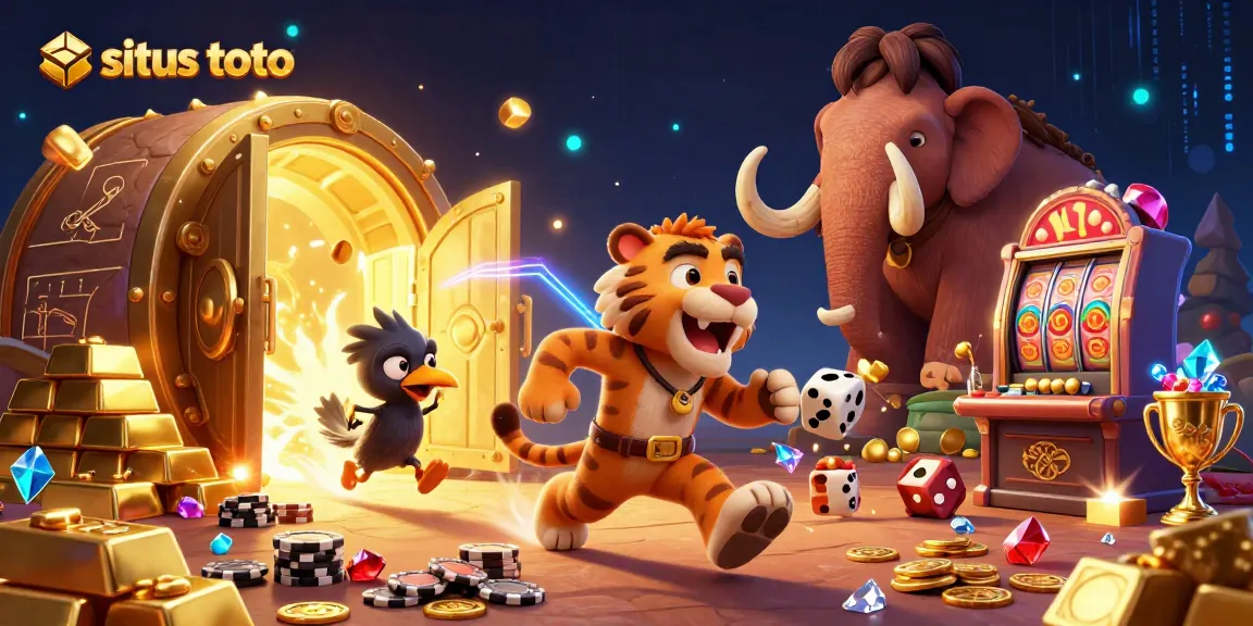 Experience situs toto in a vibrant prehistoric casino scene with dynamic gameplay elements.