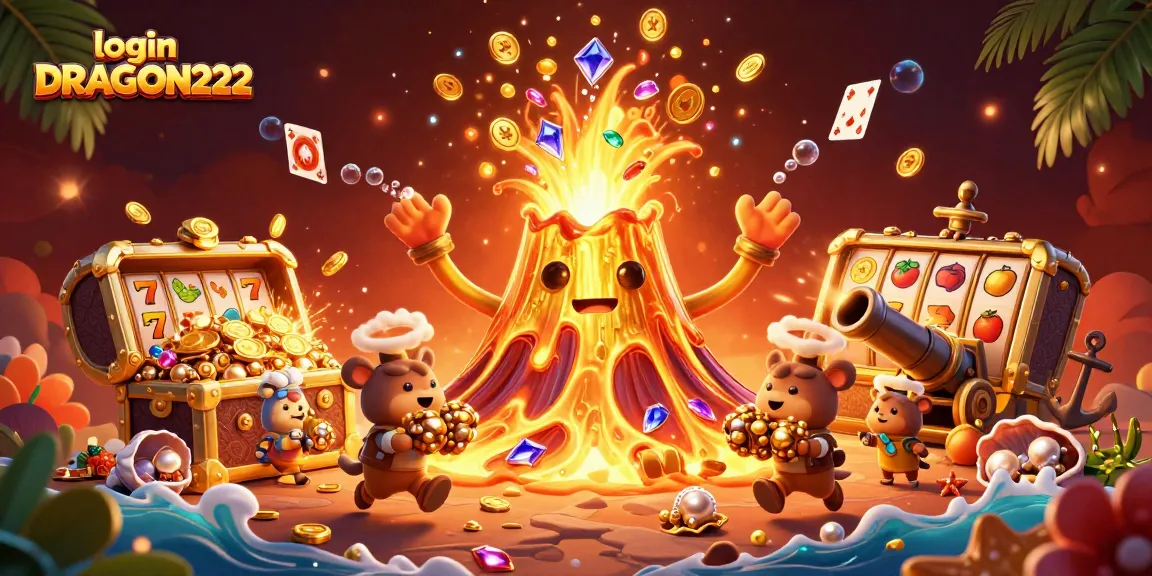 Experience thrilling wins while playing at login DRAGON222 with a vibrant casino illustration.