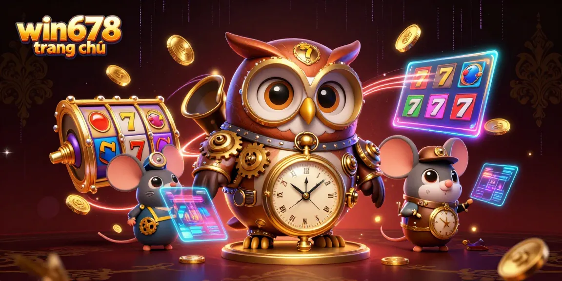 Experience exciting gameplay at win678 trang chủ with 3D cartoon characters in a vibrant casino scene.