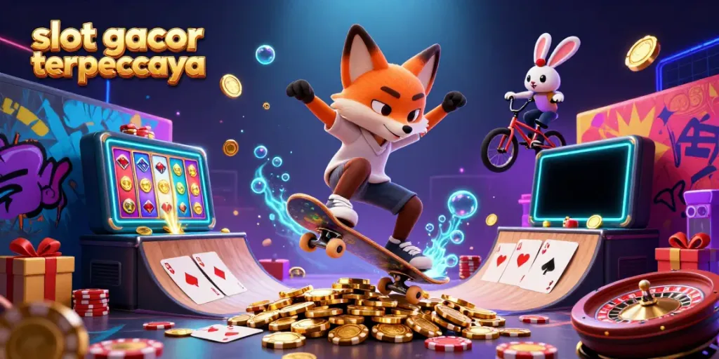 bermain slot gacor terpercaya dengan tampilan penuh warna dan simbol kasino yang menarik.