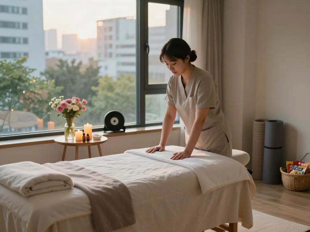 Experience relaxation with 강북출장마사지 in a serene wellness space.