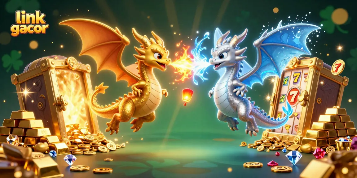 Experience the thrill of link slot gacor with magical dragons, vibrant treasures, and immersive casino symbols.