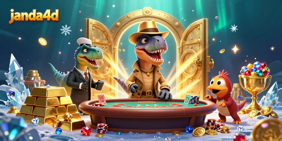Menyaksikan janda4d di atas meja blackjack dengan karakter lucu dan latar belakang berkilau.