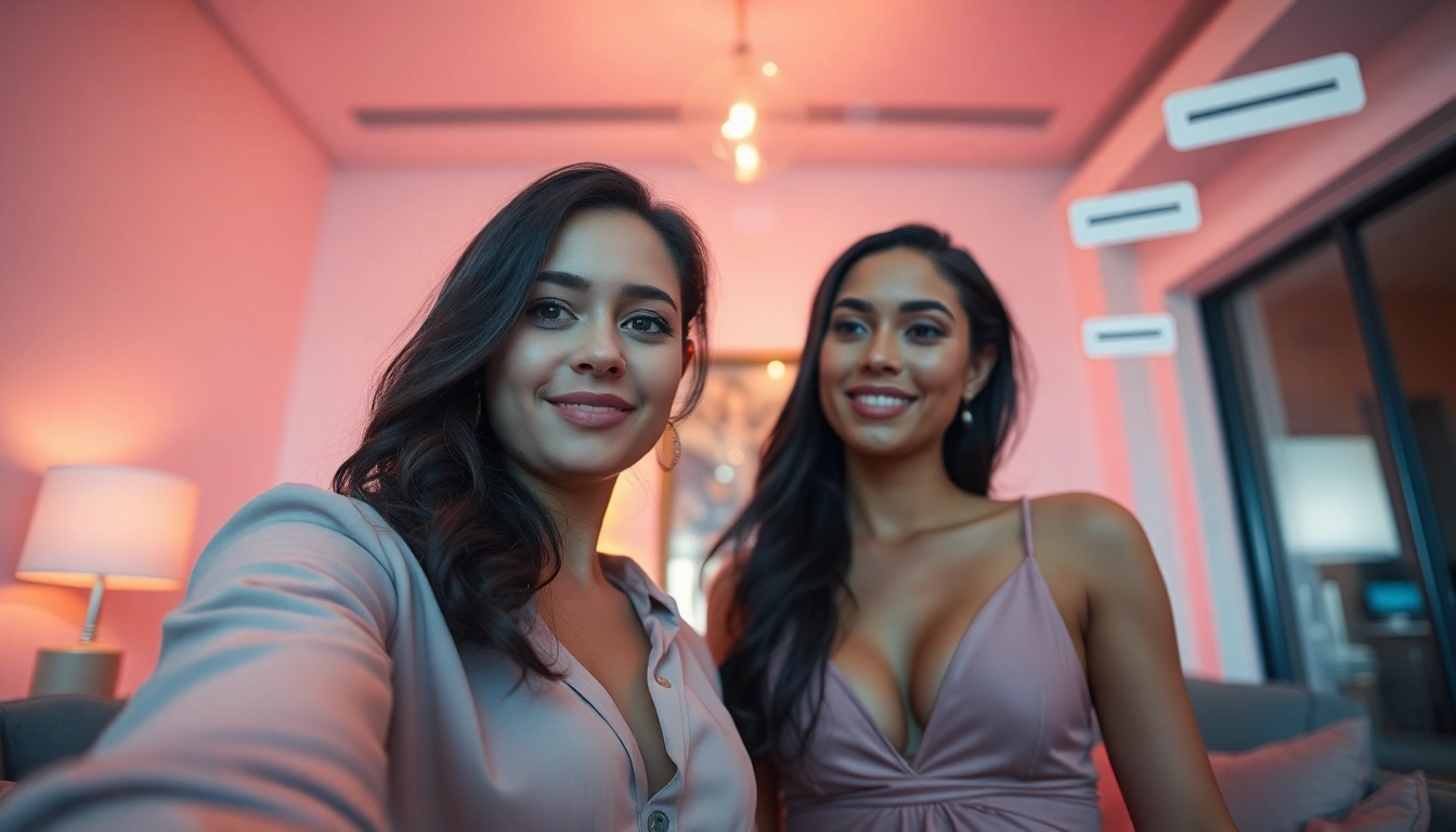 Engaging in ai porn chat with a lifelike AI character in a warm, inviting digital space.