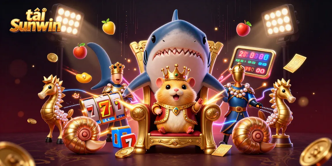 Engage in thrilling gameplay with tải sunwin in this interactive casino scene featuring a golden hamster king.