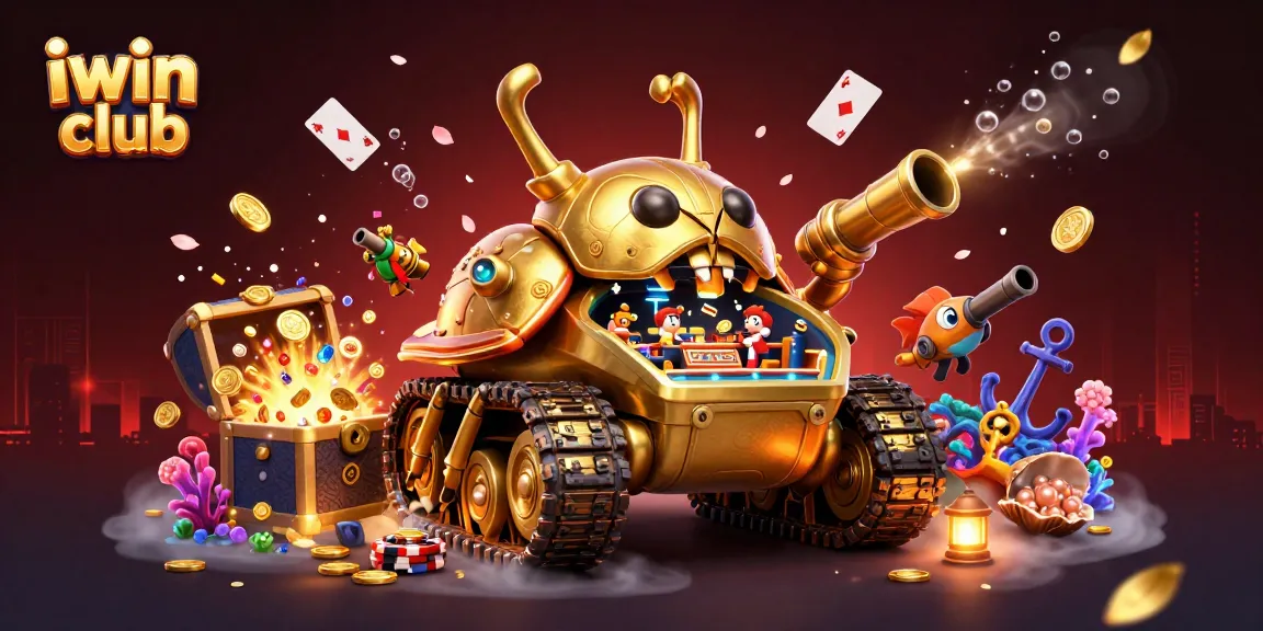 Experience the thrill of iwin club with a vibrant 3D casino scene filled with exciting game elements.