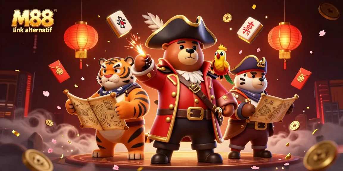 Bet on your luck with M88 link alternatif while enjoying vibrant casino themes in this dynamic scene.